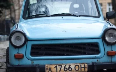 Beslag op een oude auto